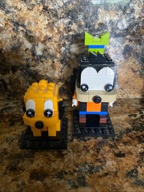LEGO Brick Headz Goofy and Pluto retired Disney set (no box)